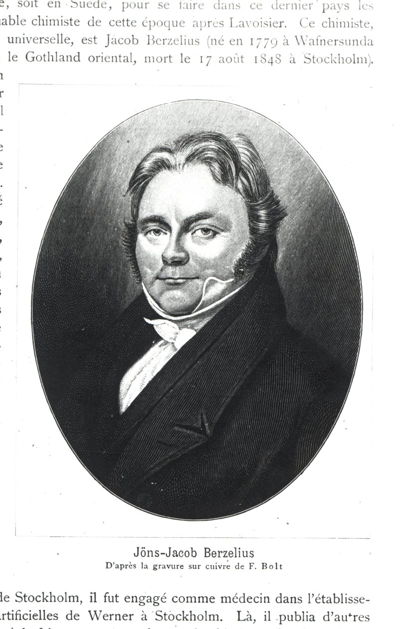 Jons Jakob Berzelius (1779-1848) efter gravyr av F. Bolt av French School