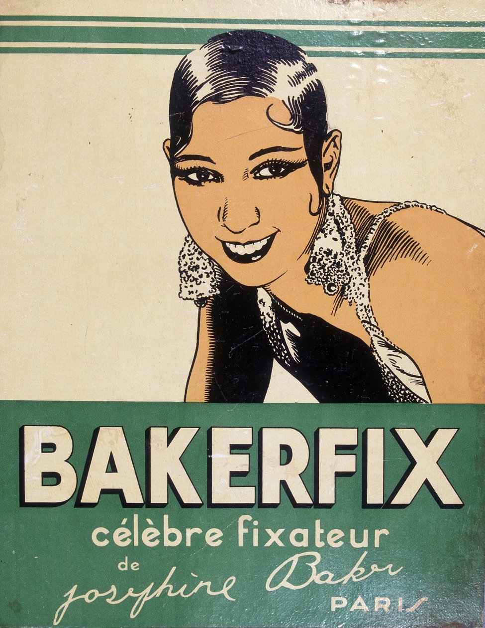 Josephine Baker - reklam för Bakerfix: "" Josephine Bakers berömda fixator"" av French School