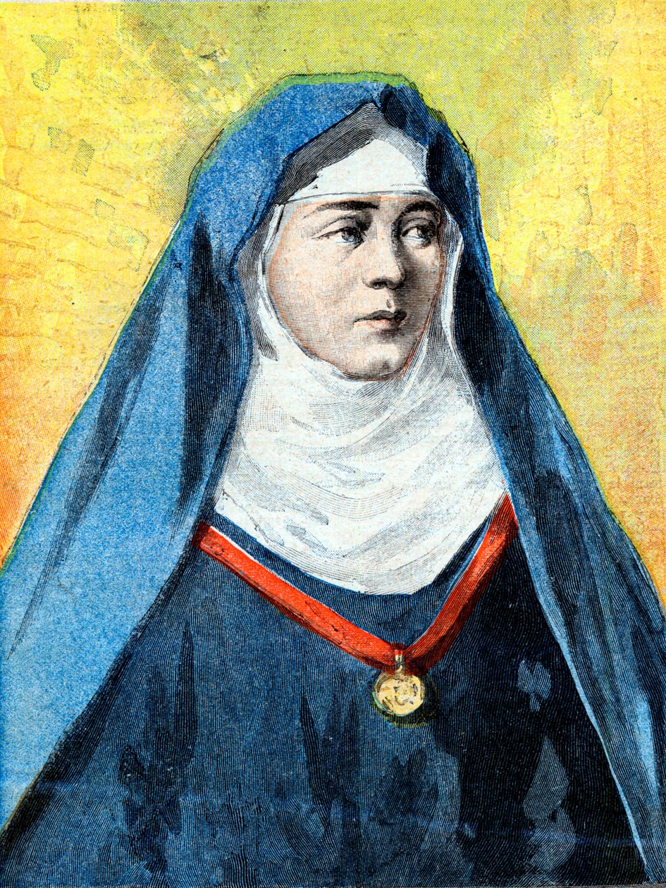 Julienne Duguesclin (1377-1404) benediktinsk nunna, illustration "Le Petite Journal" av 23 juli 1894 (gravyr) av French School