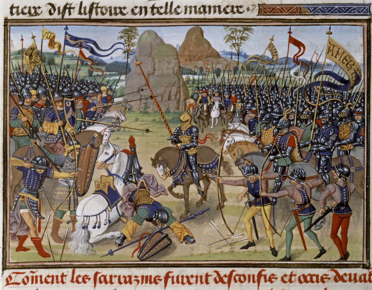 KARL MARTELL: Slaget vid Poitiers, 732 av French School