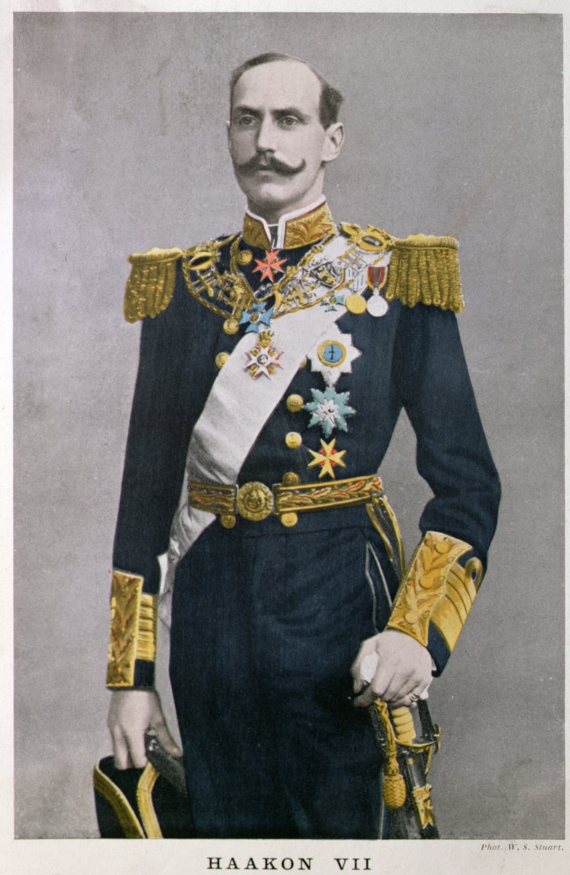 Kung Haakon VII av Norge (1872-1957), tidigt 1900-tal av French School