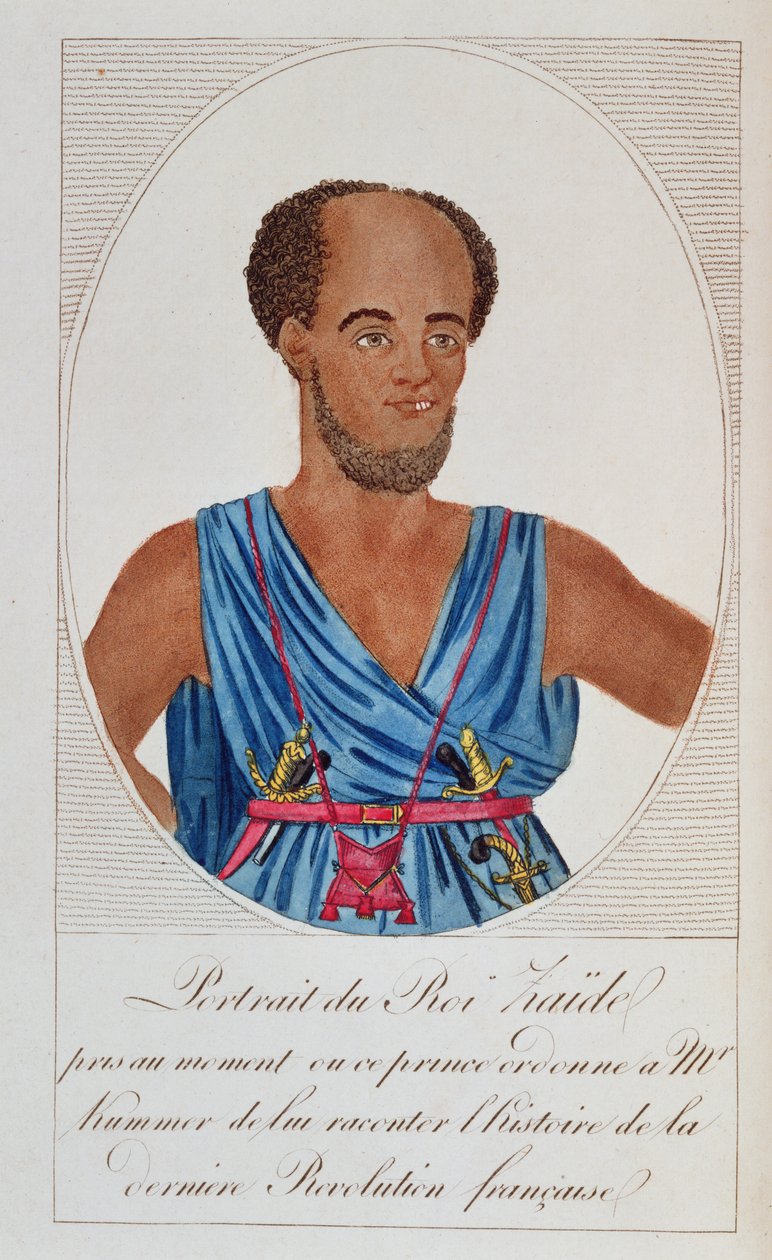 King Zaide, Senegal, frontispice av Naufrage de la frégate la Méduse, av A. Correard och J.B.H. Savigny, 1818 av French School