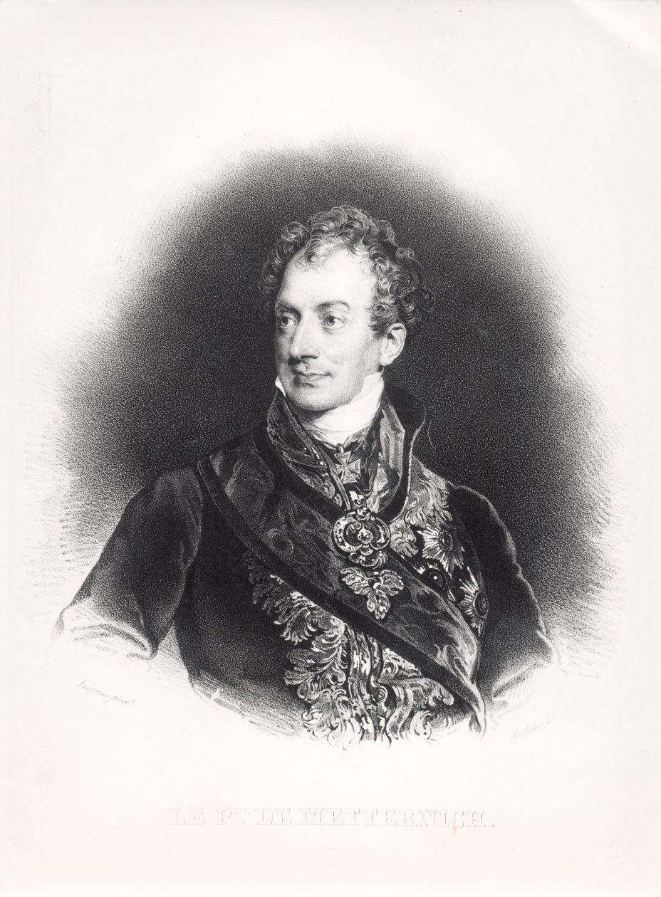 Klemens Wenzel Nepomuk Lothar (1773-1859) Prins av Metternich-Winneburg, ca 1815 av French School