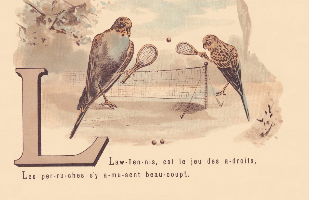L: Lawn-Tennis, är de smartas spel; Parakiter har väldigt roligt! av French School