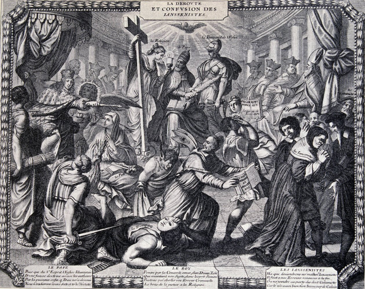 The Rout of the Jansenists - satirisk almanacka publicerad av jesuiterna av French School