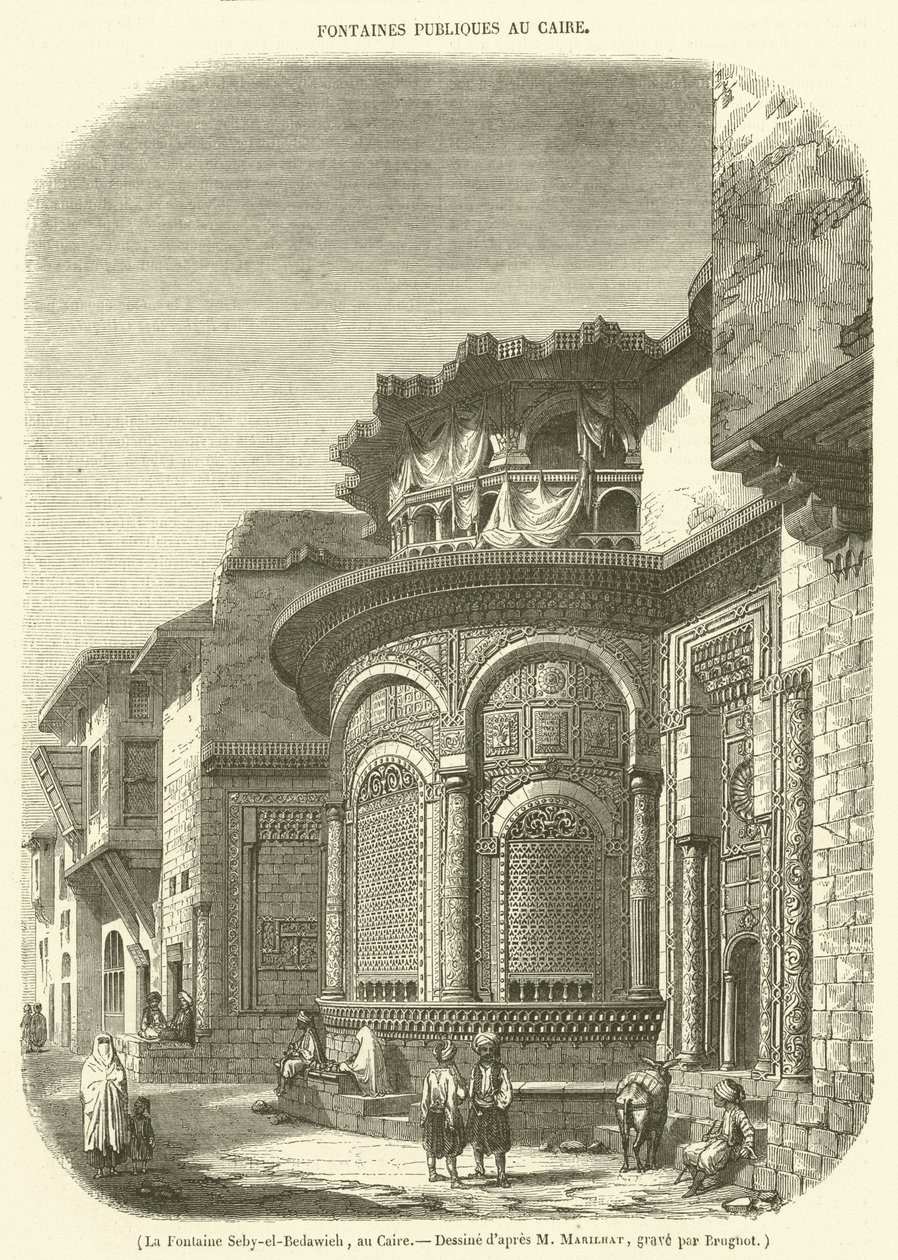 Seby-el-Bedawieh-fontänen, Kairo (gravyr) av French School