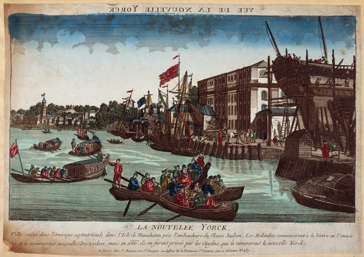 New York, gravyr 1700-tal av French School
