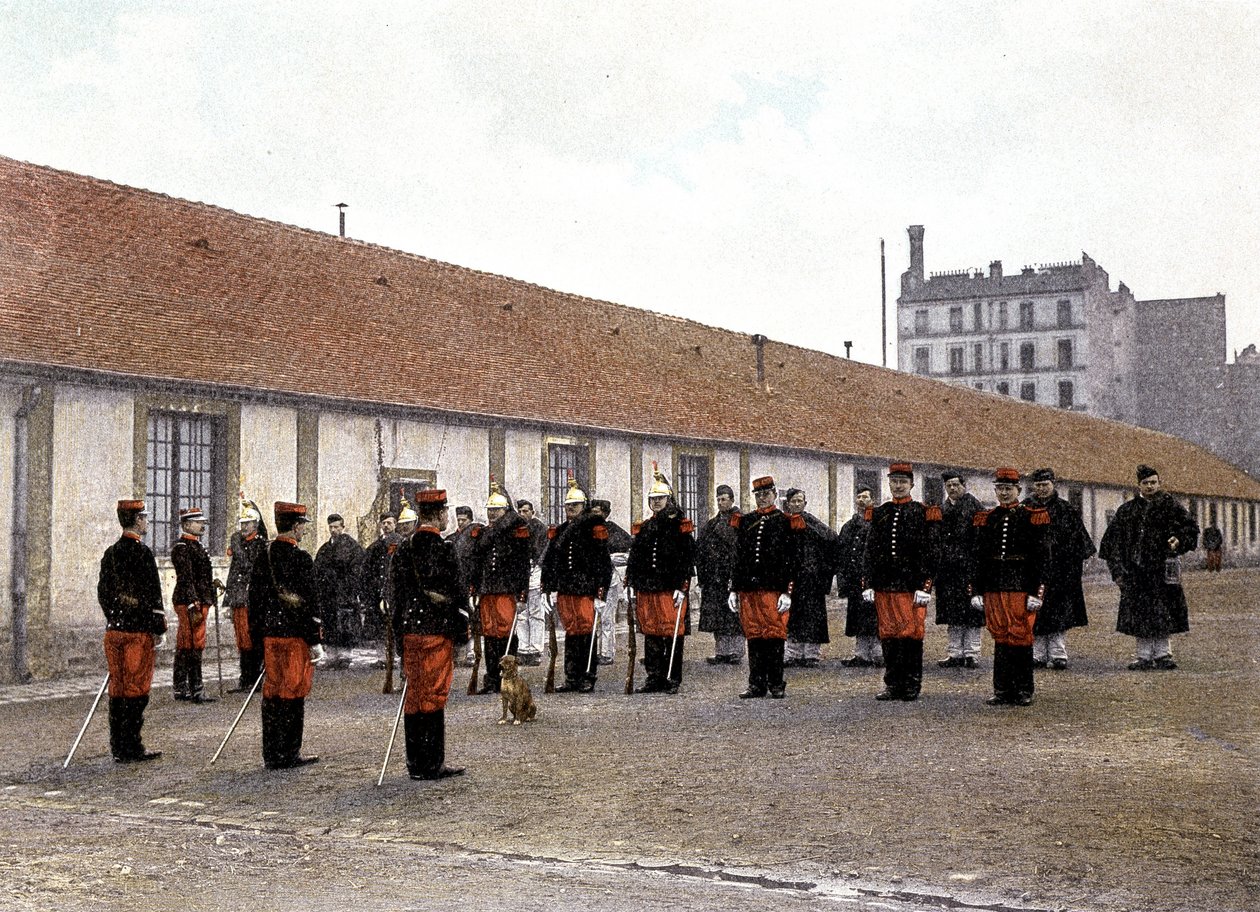 La parade - i "Album militaire"" - kavalleri: hemtjänst av French School