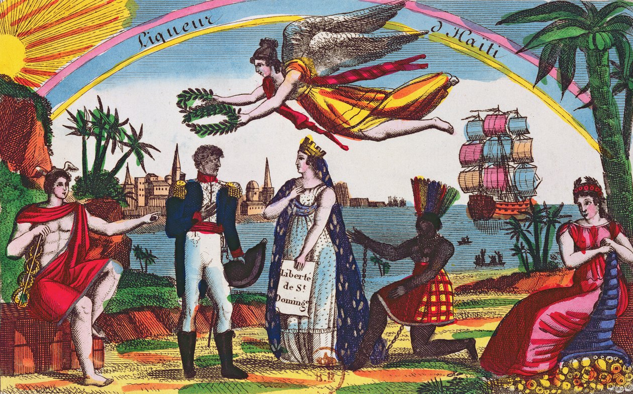 Etikett för Liqueur dHaiti, ca 1830 av French School