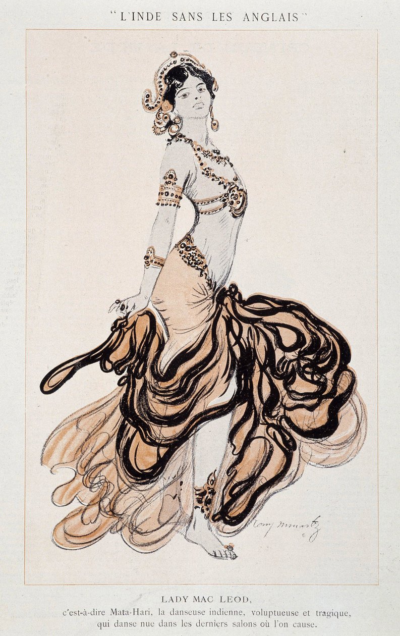 Lady Mac Leod, dvs Mata Hari dansar - i "La Vie Parisienne" från 24/06/1905 (gravyr) av French School