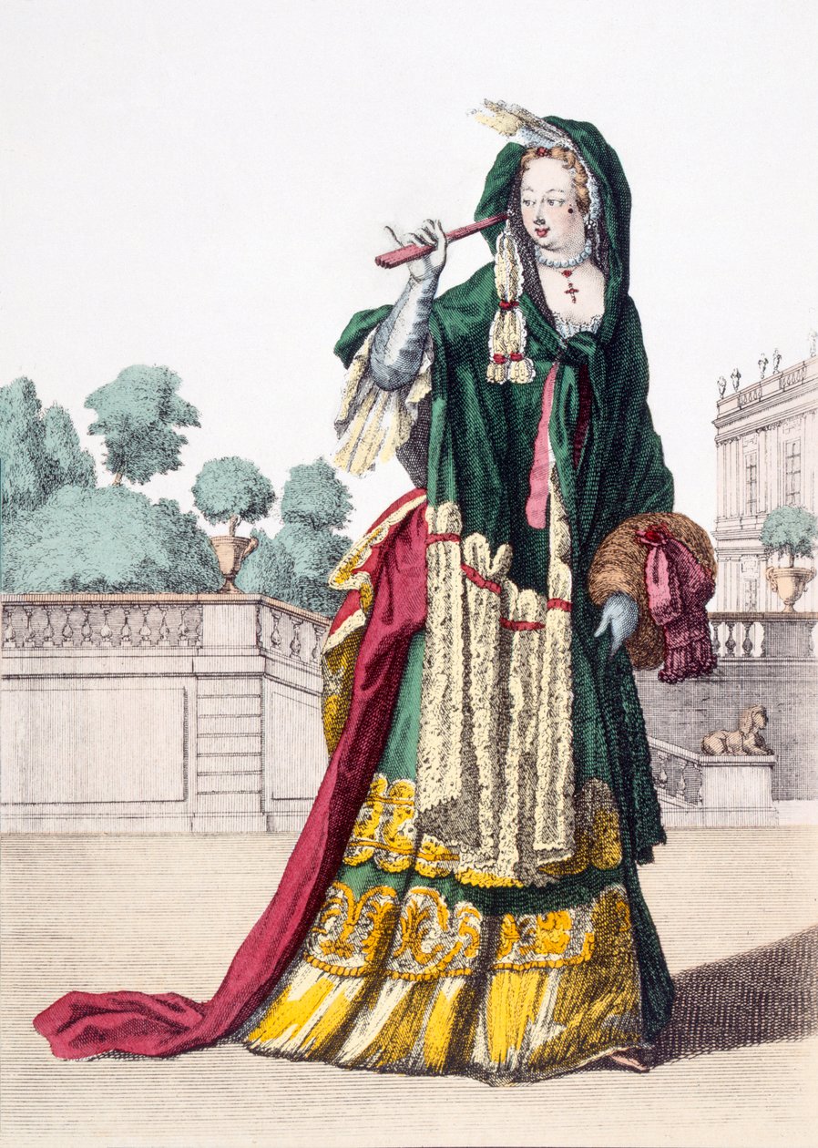 Ladys gröna sidensjal, 1650 av French School