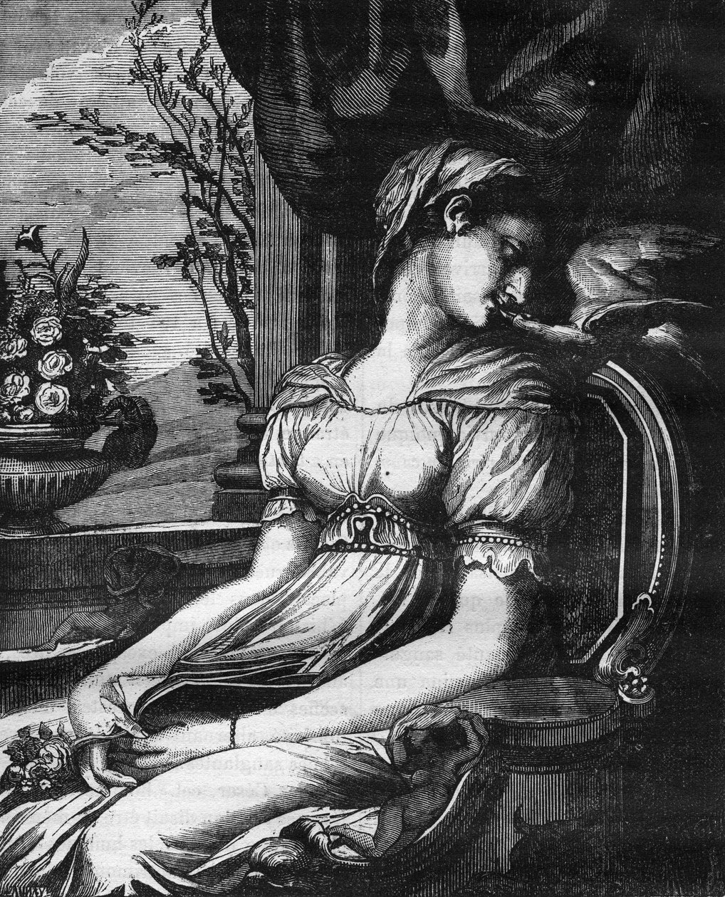 Lais, ursprungligen från Sicilien, tillfångatogs och fördes som slav till Korinth. Hon blev älskarinna till Aristippe, Demosthene och Diogene den cyniker. Gravyr i ”Prostitutionens och utsvävningens historia bland alla världens folk från antiken t. av French School