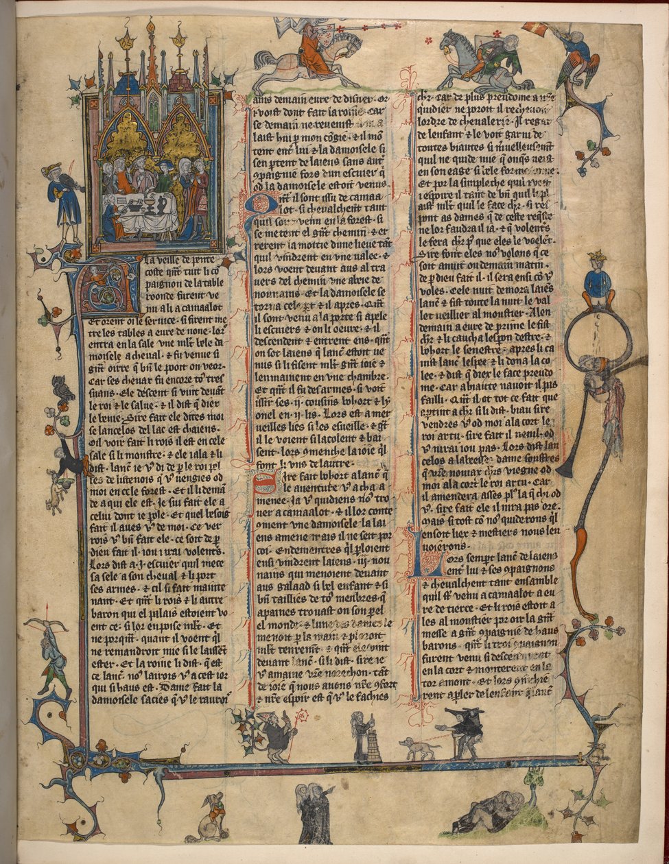 Lancelot-Grail (The Prose Vulgate Cycle), Lägg till MS 10294/1 f.1dr av French School