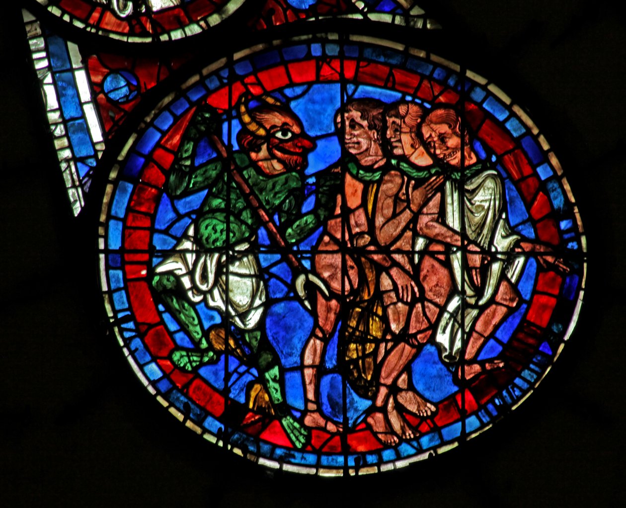 Last Judgement: en djävul som gör anspråk på själar vid Last Judgment (w143) av French School