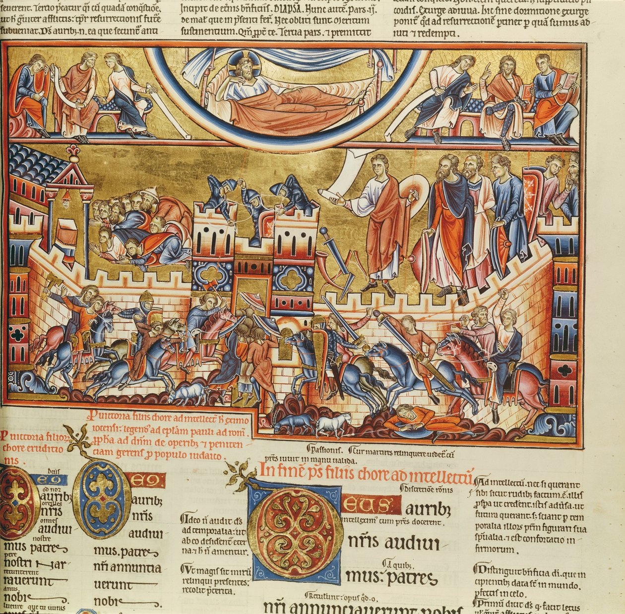 Lat 8846 f.76, Belägring av en stad, från Hebraica Romana Gallica av French School