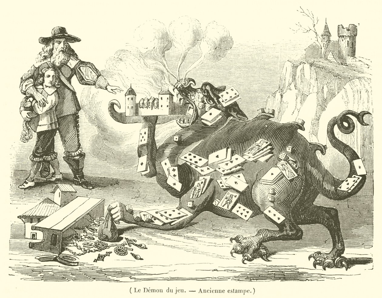 Le Demon du jeu (gravyr) av French School