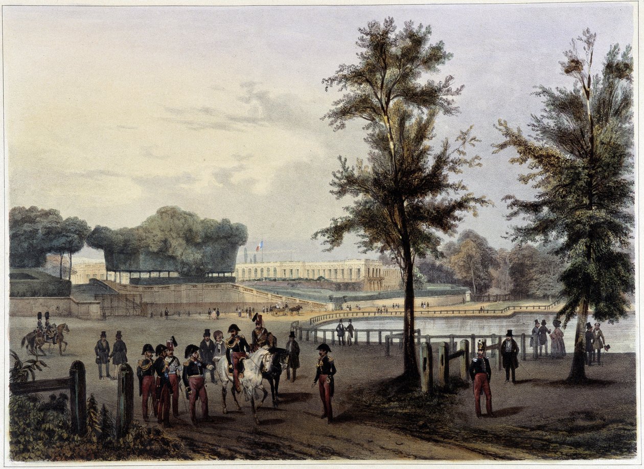 Le Grand Trianon à Versailles - i "Promenade dans Paris et ses environs", designad av Jacottet och Benoist, ca 1840 av French School