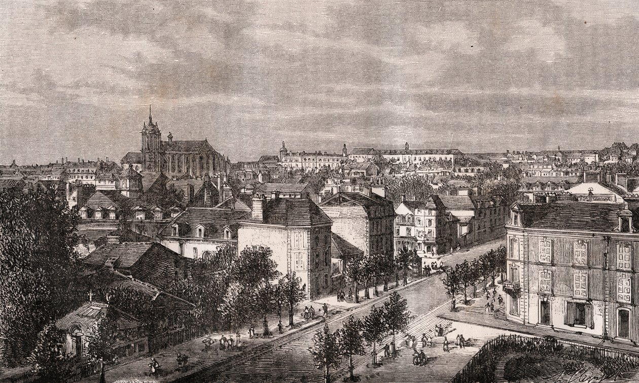 Le Mans - Pays de la Loire - gravyr i "La France illustrée: geografi, historia, statistisk administration" av V.A. Malt-Brown. 1884 av French School