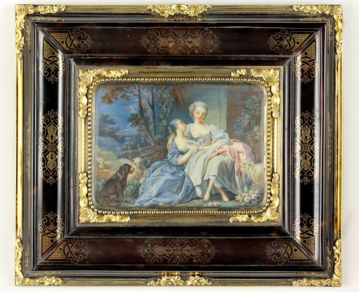 The Messenger of Love eller The Faithful Messenger (akvarell på papper) av French School