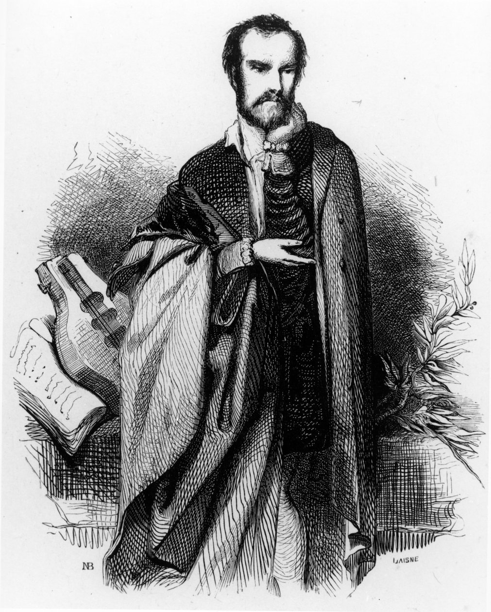 Le Tasse, frontispice till Jerusalem Levererad av Torquato Tasso, 1841 års upplaga av French School