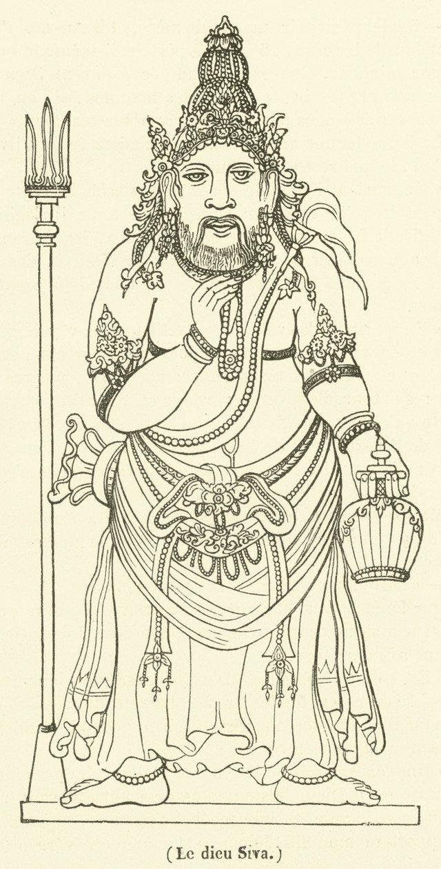Guden Siva (gravyr) av French School