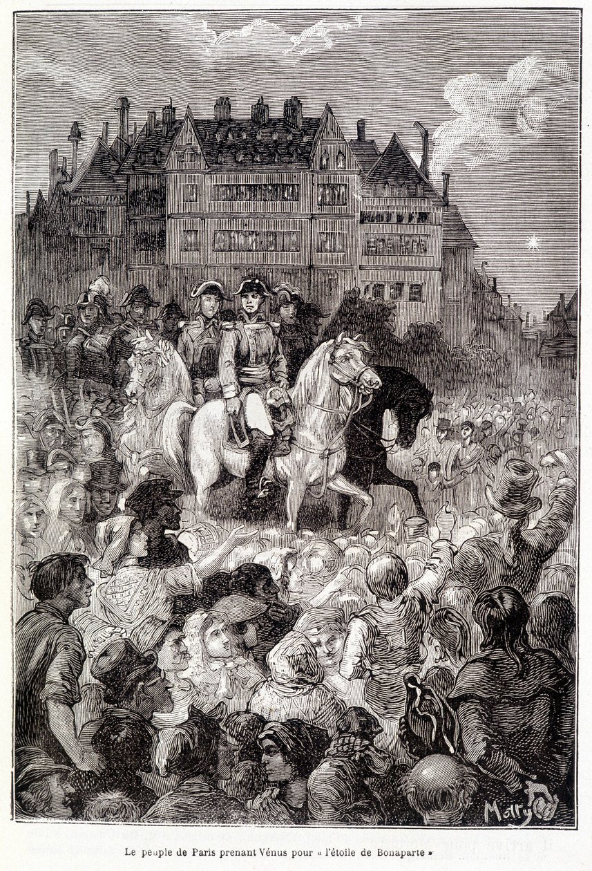 Parisborna tar Venus för "Bonapartes stjärna" - i "Les terres du ciel" av Camille Flammarion, ed. Marpon  Flammarion, Paris av French School