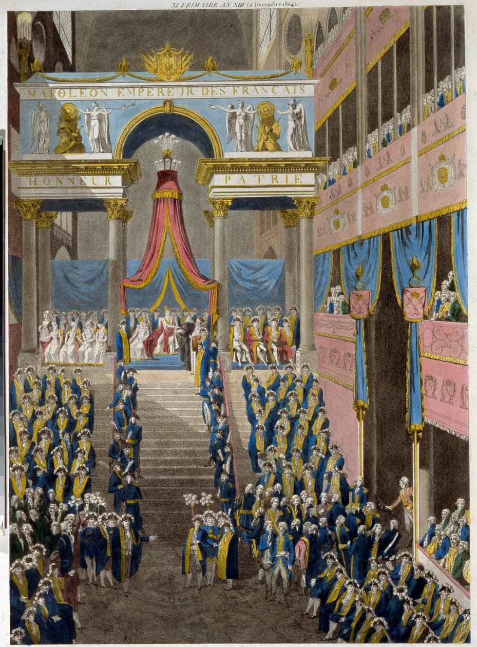 Napoleons kröning (1769-1821), 2 december 1804.(Napoleons kröning den 2 december av French School