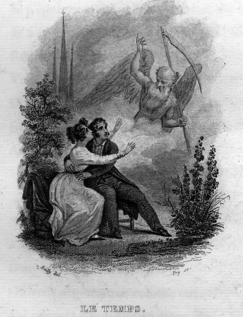 Le temps Chanson de Beranger i "" Oeuvres completes"" (1834) av Pierre Jean de Beranger (1780-1857), fransk poet och låtskrivare. av French School