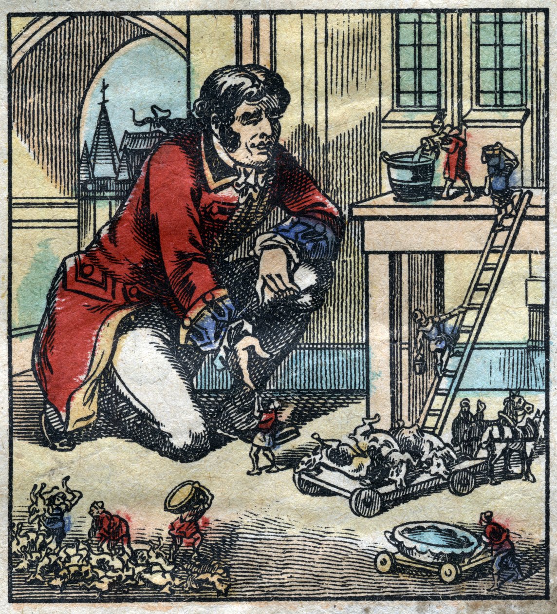 Lemuel Gulliver rådgivare för armén Lilliput. Illustration för "" Gulliver