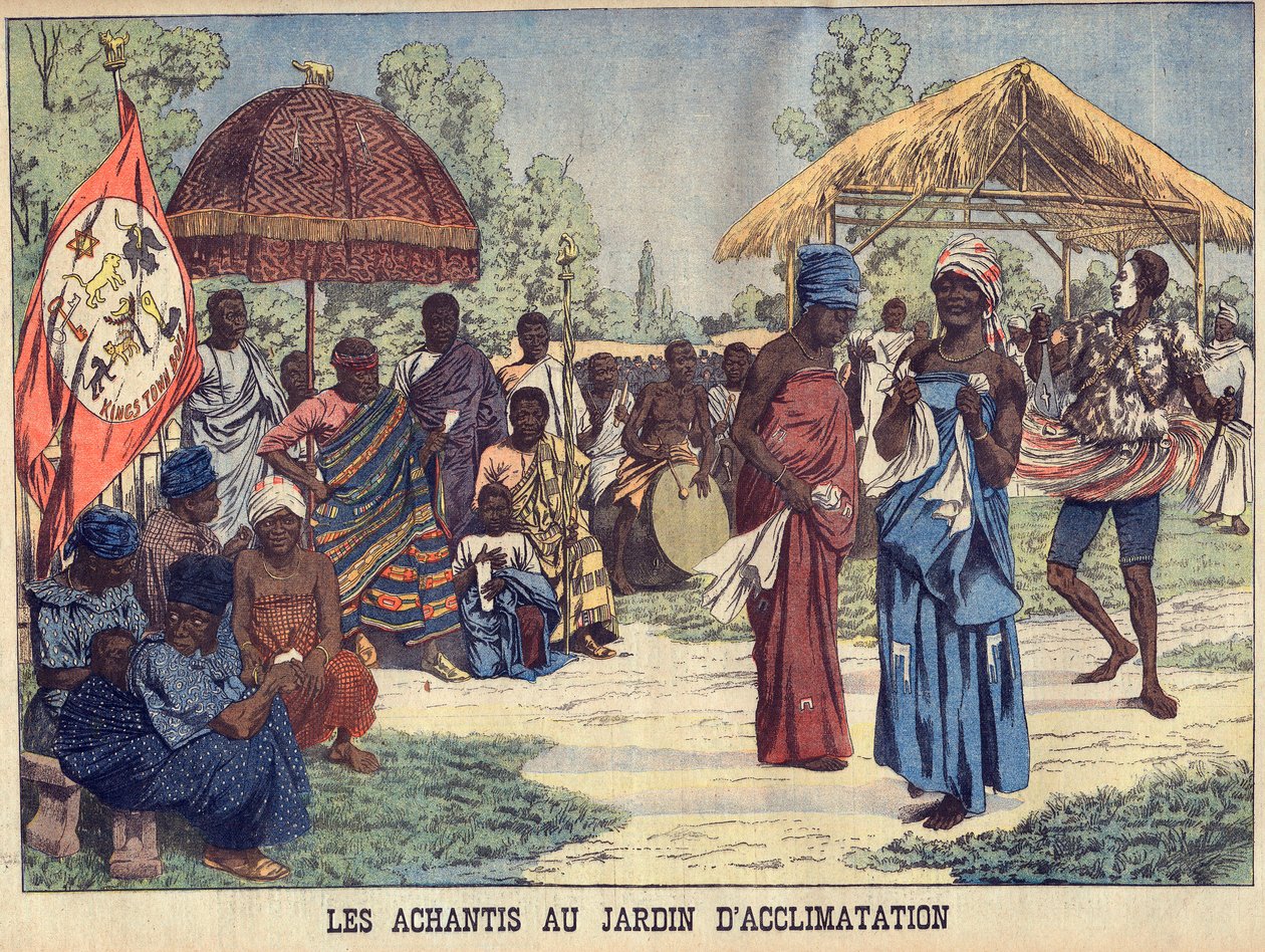 Ashantis (Achanti eller Asante) i Ghana vid Jardin d