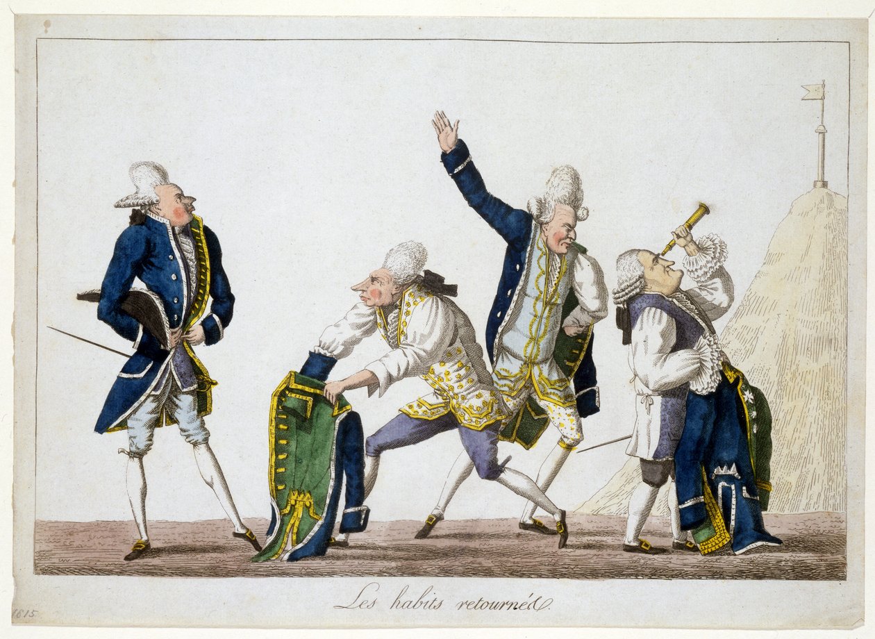 The Returned Habits, ca 1815 (handfärgad gravyr) av French School