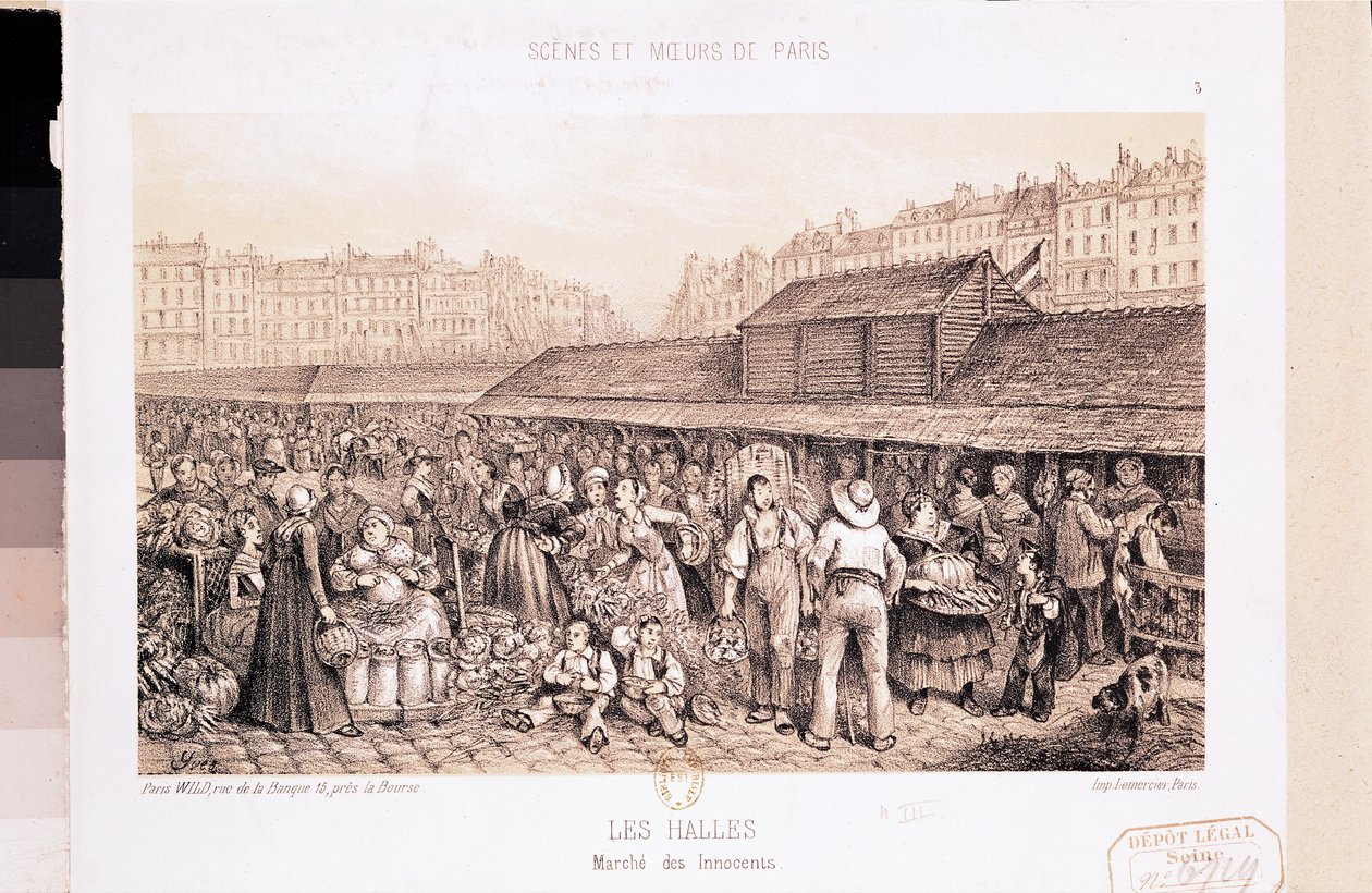 Les Halles, 1855 sverige av French School