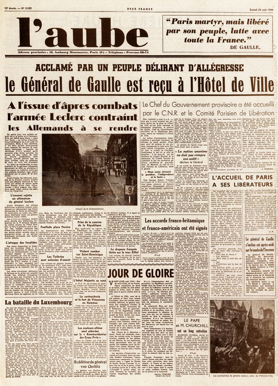 Befrielse (världskriget av French School