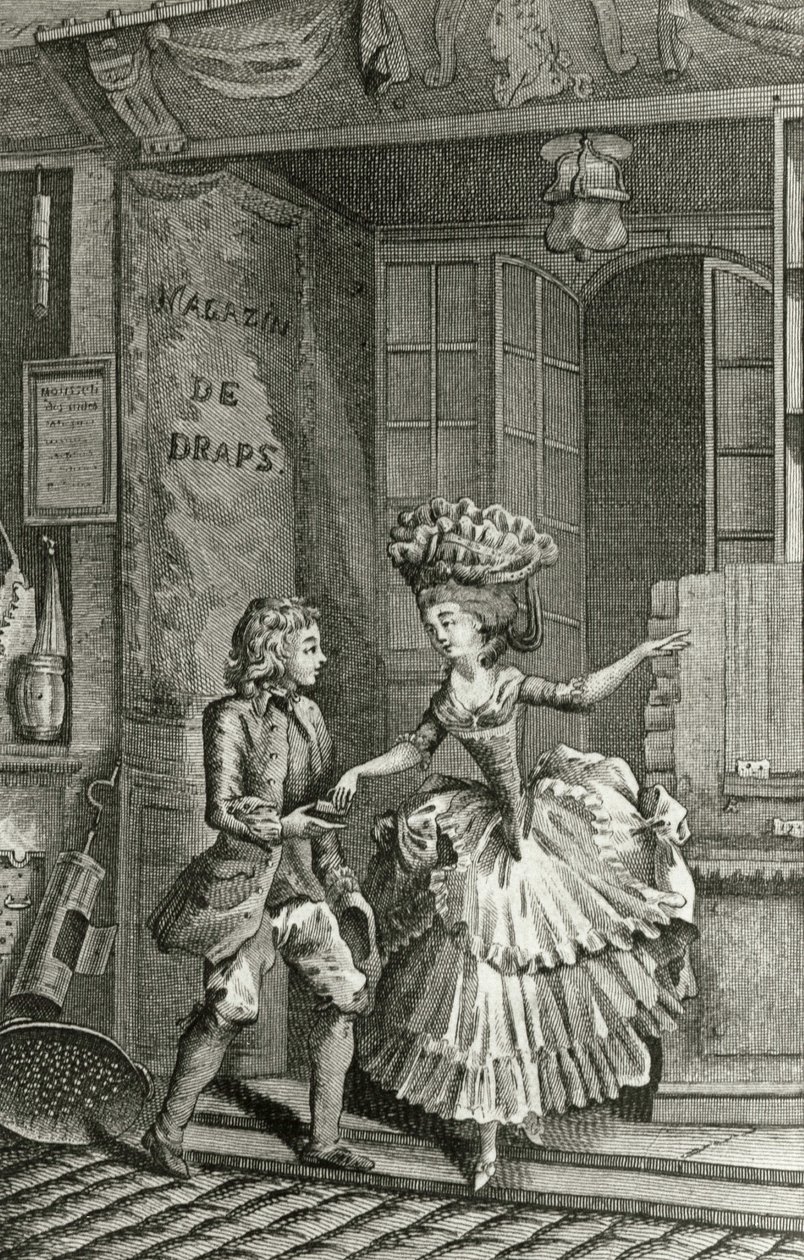 Libertinage - i "Historia dag för dag av en kvinna från den franska republiken", Restif de La Bretonne (1734-1806), Genève 1791-1794. av French School