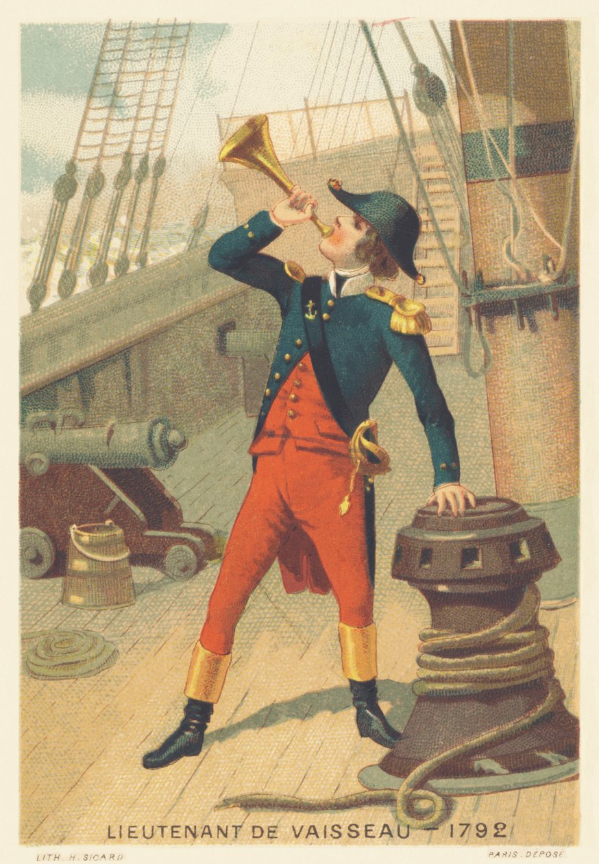 Löjtnant på ett fartyg 1792 av French School