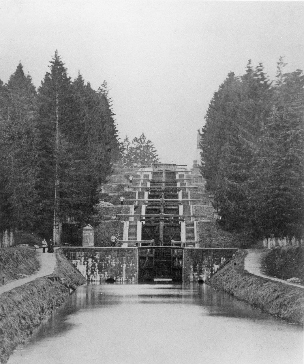 Lås på Canal de Briare av French School