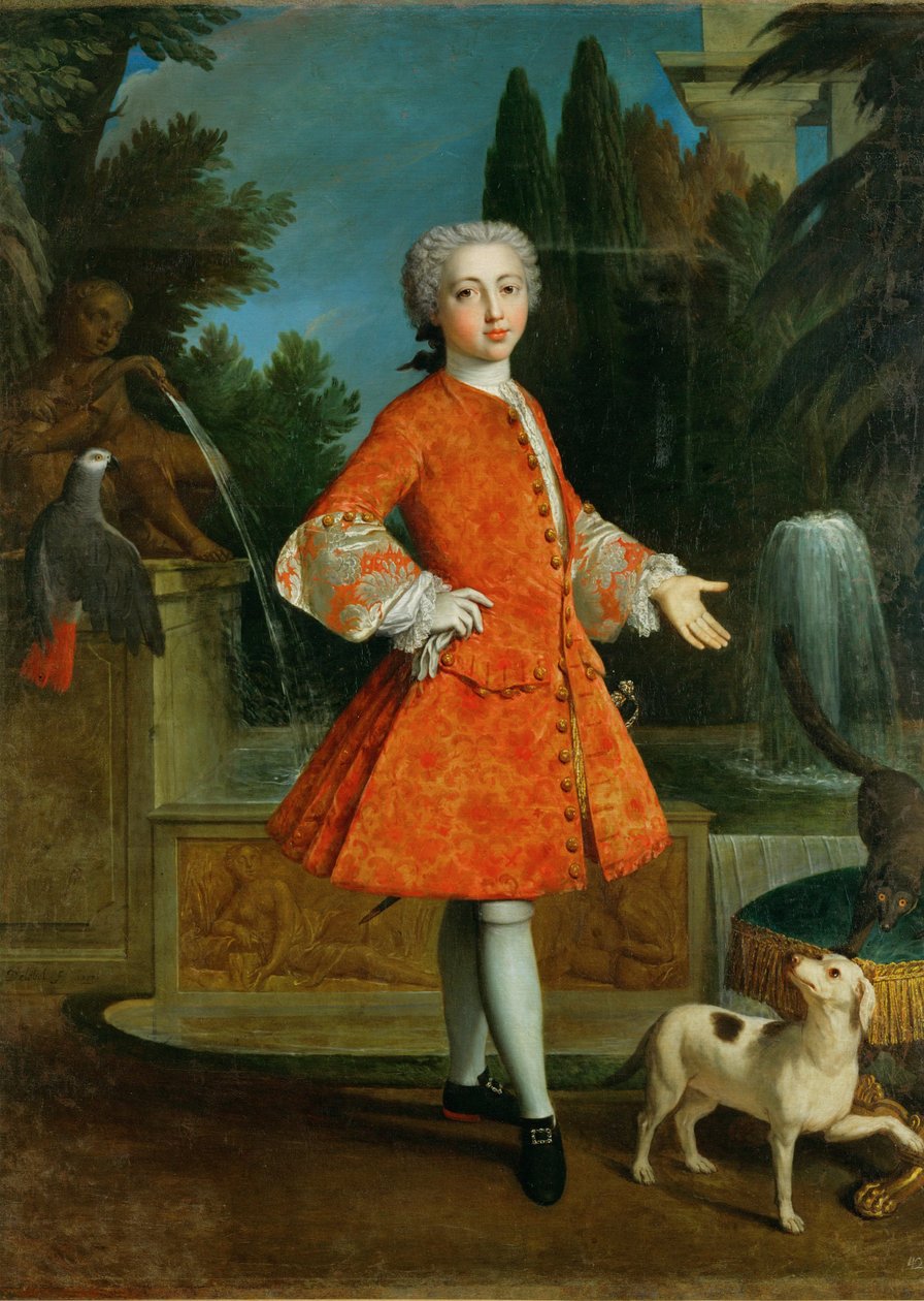 Louis-Philippe, hertig av Orleans som pojke, Duc de ... (målning på duk) av French School