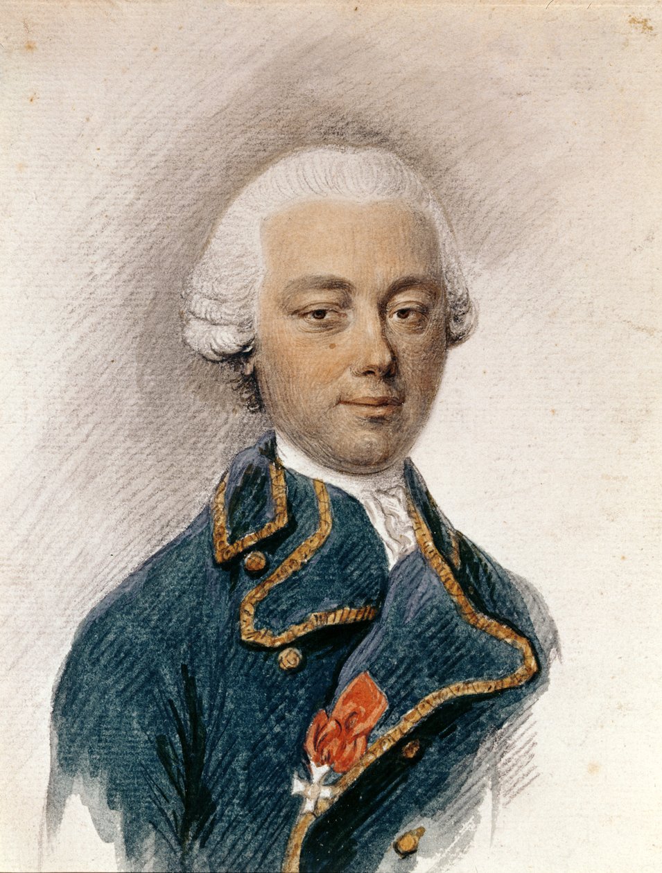 Louis Antoine de Bougainville (1729-1811) som ung man, ca 1755 av French School