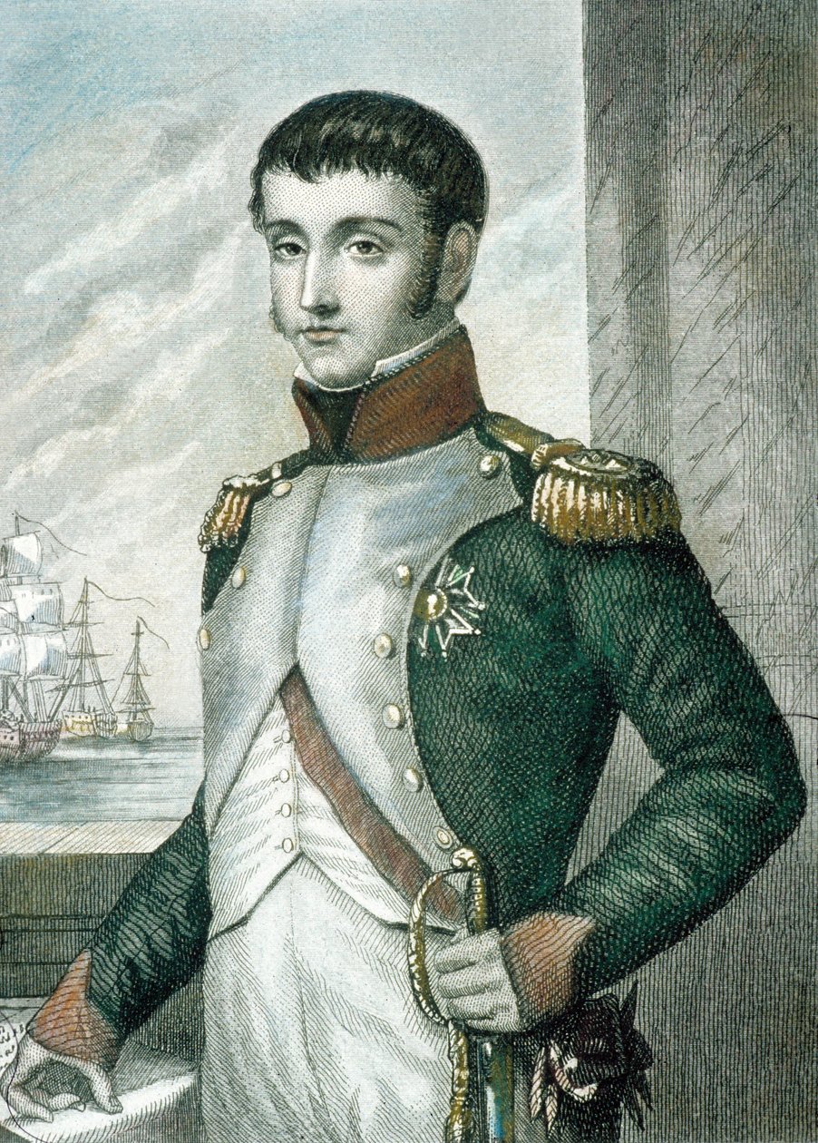 Louis Bonaparte (färgad gravyr) av French School
