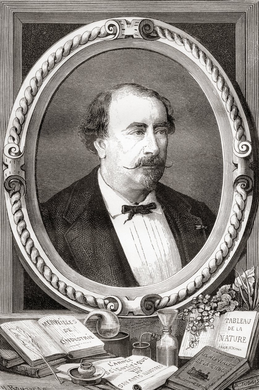 Louis Figuier, fransk vetenskapsman och författare, från Les Merveilles de la Science, pub.1870 av French School