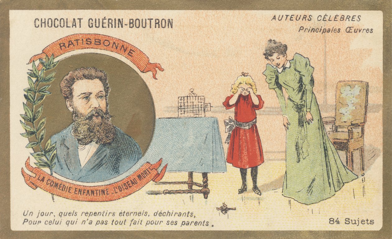 Louis Gustave Fortune Regensbonne (1827-1900), fransk man av bokstäver, författare till "La comedie enfantine - L