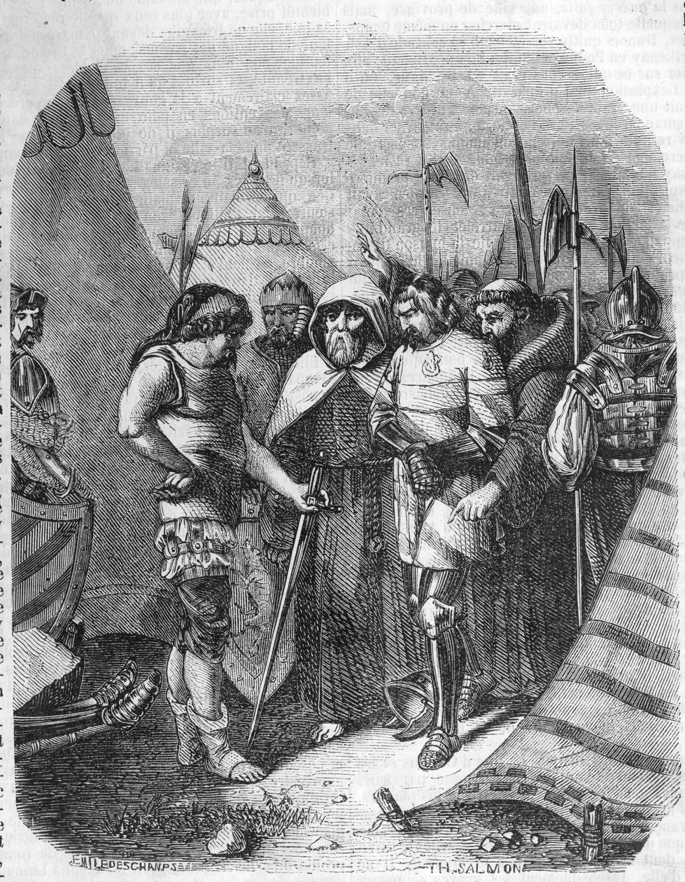 Louis II de la Tremoille (La Trimouille) (1460-1525). Engelsk general. Galna krig (1485-1488). La Tremoille bestämmer sig för att döda medbrottslingarna till hertigen av Orleans. av French School