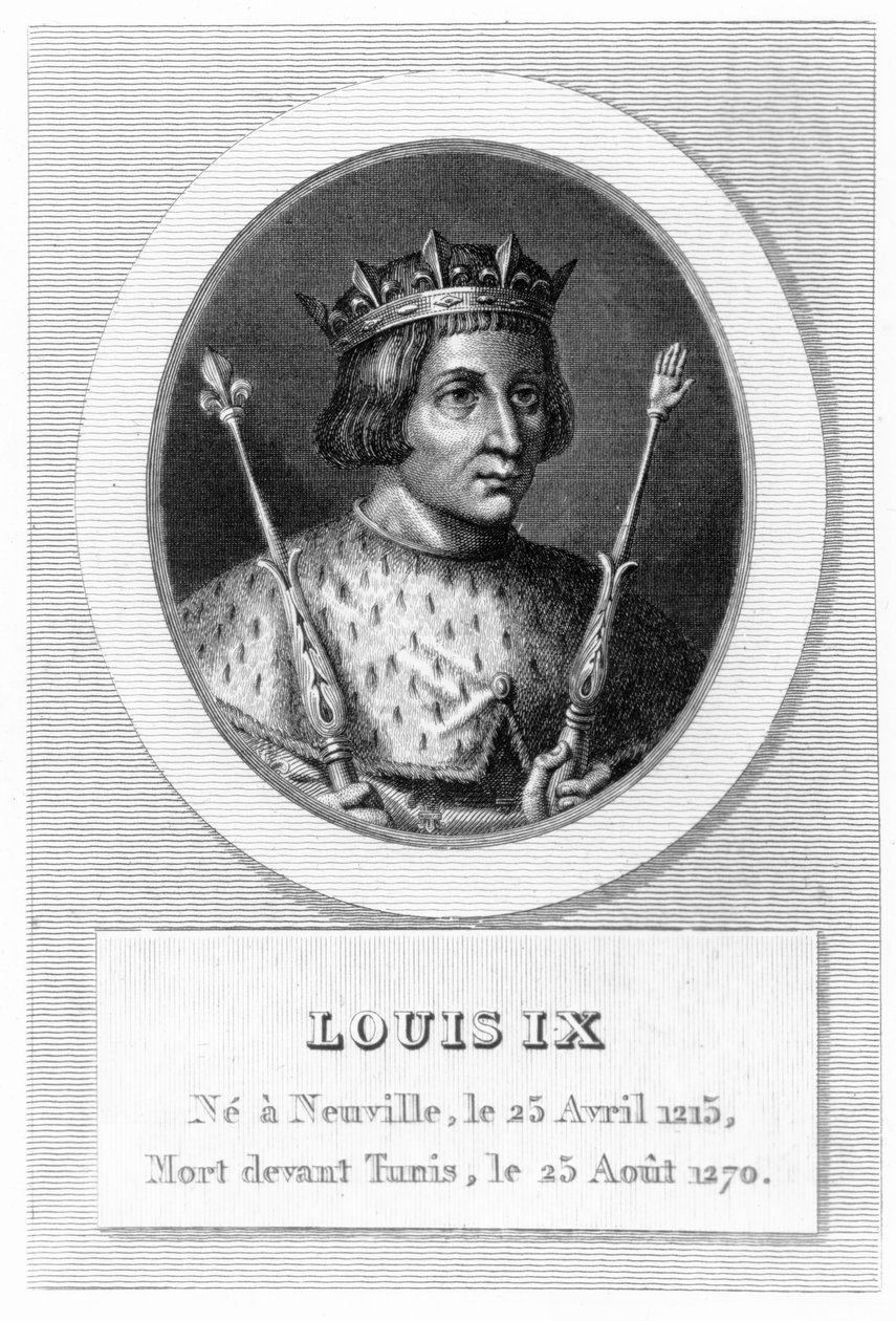 Louis IX (Saint-Louis) (gravyr) av French School