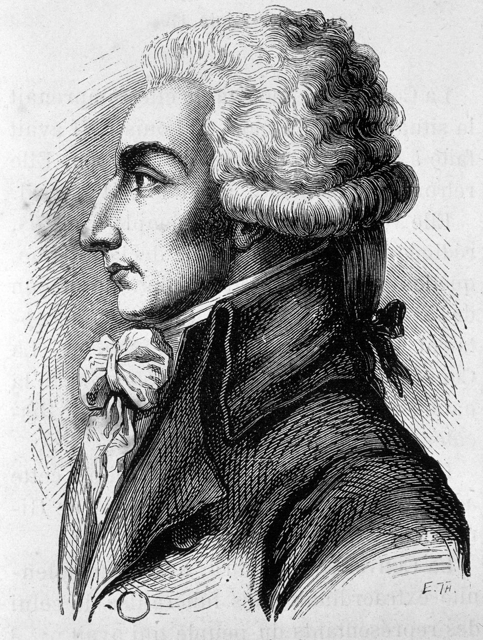 Louis Michel Lepeletier, Marquis de Saint-Fargeau (Saint Fargeau), fransk politiker (1760-1793) - i "" Frankrikes historia"" av Henri Martin av French School
