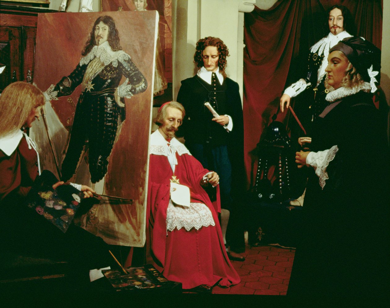 Ludvig XIII (1601-43) i verkstaden hos Philippe de Champaigne (1602-74) (vax) av French School