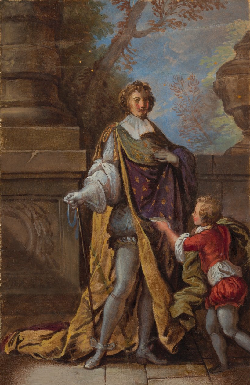 Ludvig XIII och en sida av French School
