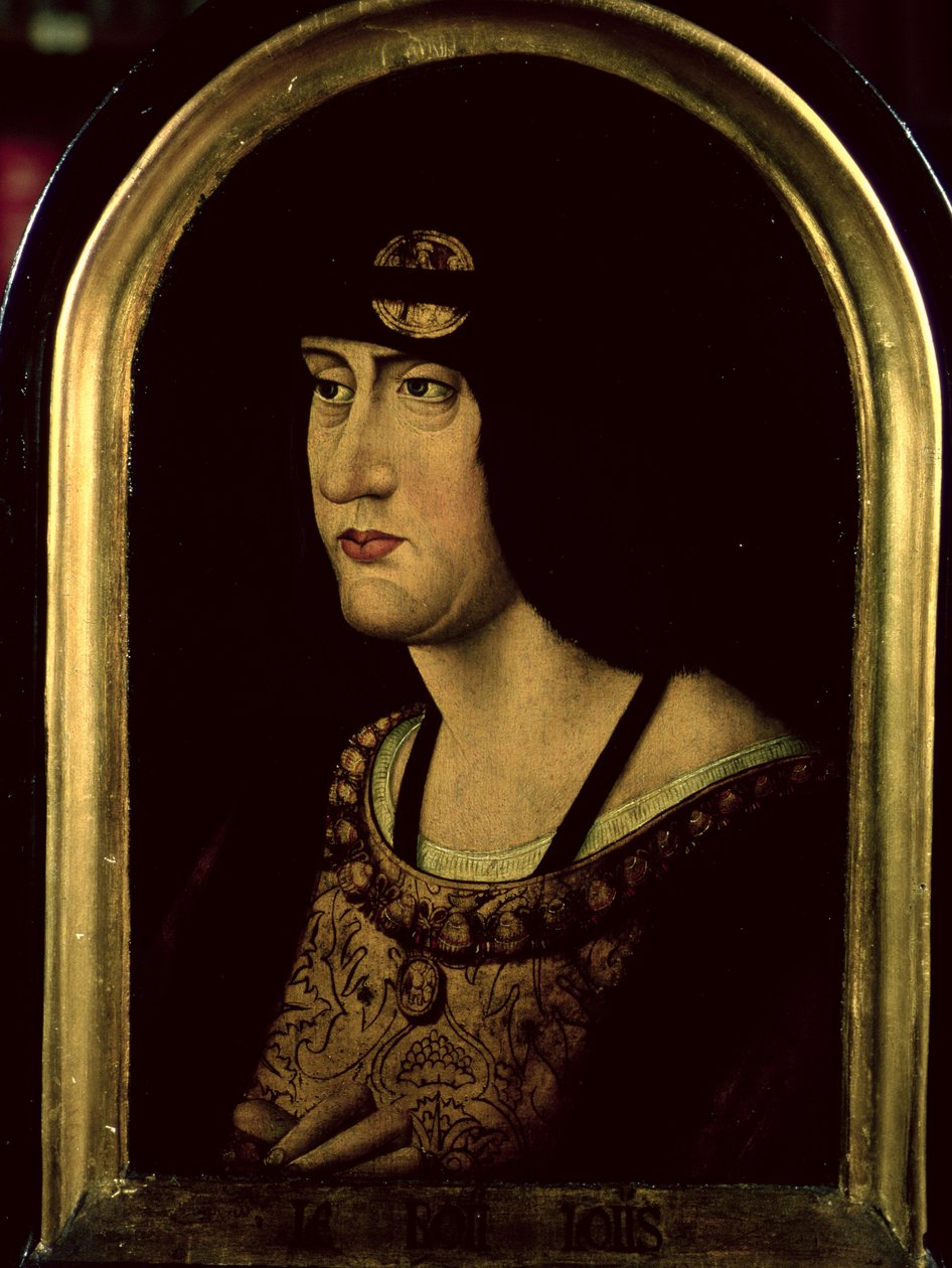 Ludvig XII (1462-1515) c.1520 (olja på panel) av French School