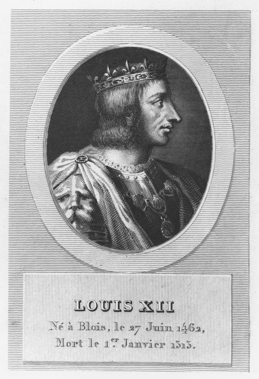 Ludvig XII, Frankrikes kung (gravyr) av French School