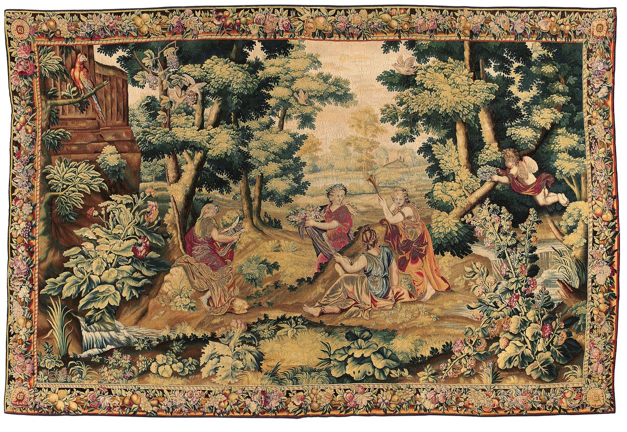 Louis XIV mytologiska gobeläng, Gobelins eller Beauvais, sent 1600-tal av French School