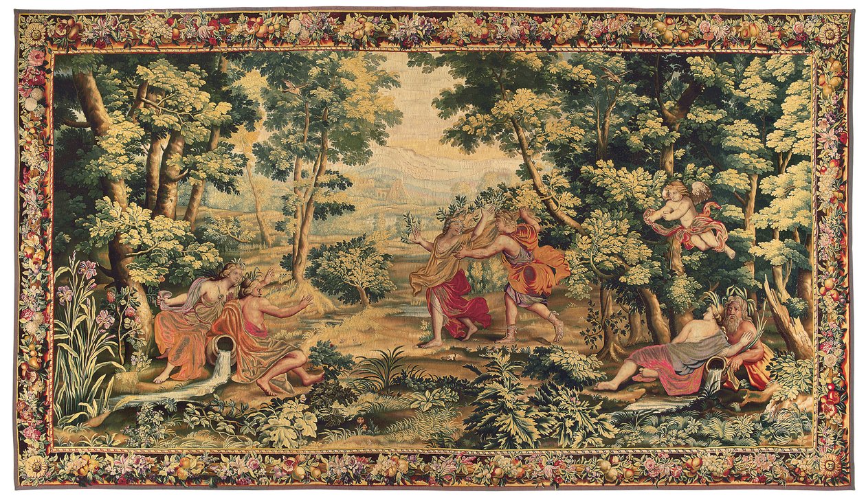 Louis XIV mytologiska gobeläng, Gobelins eller Beauvais, sent 1600-tal av French School